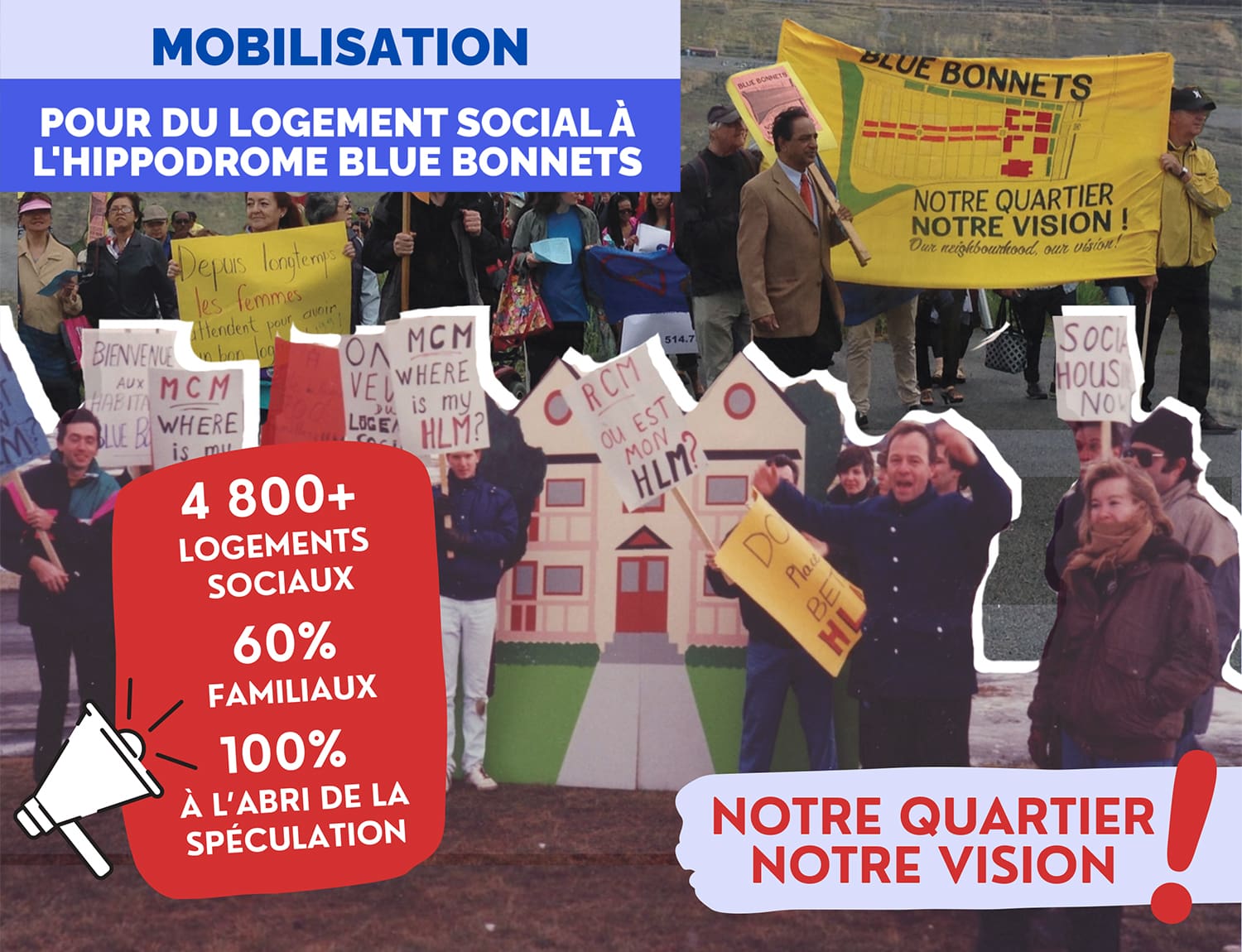 Mobilisation – Pour du logement social à l’Hippodrome Blue Bonnets